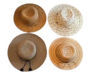 4 Wide Brim Straw Hats Sonoma And Chaps