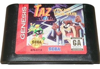 1994 Original Taz In Escape From Mars Sega Genesis Game Cartridge.