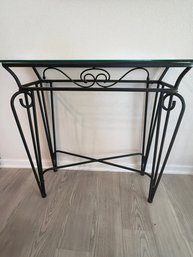 Black Metal / Glass  Console Table