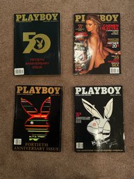 4 Playboy Magazines