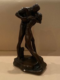 Wooden Statue Of Embracement