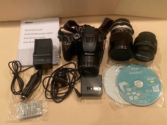Nikon Coolpix P510 With Extra Lenses