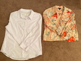 2 Women's Button Up Blouses