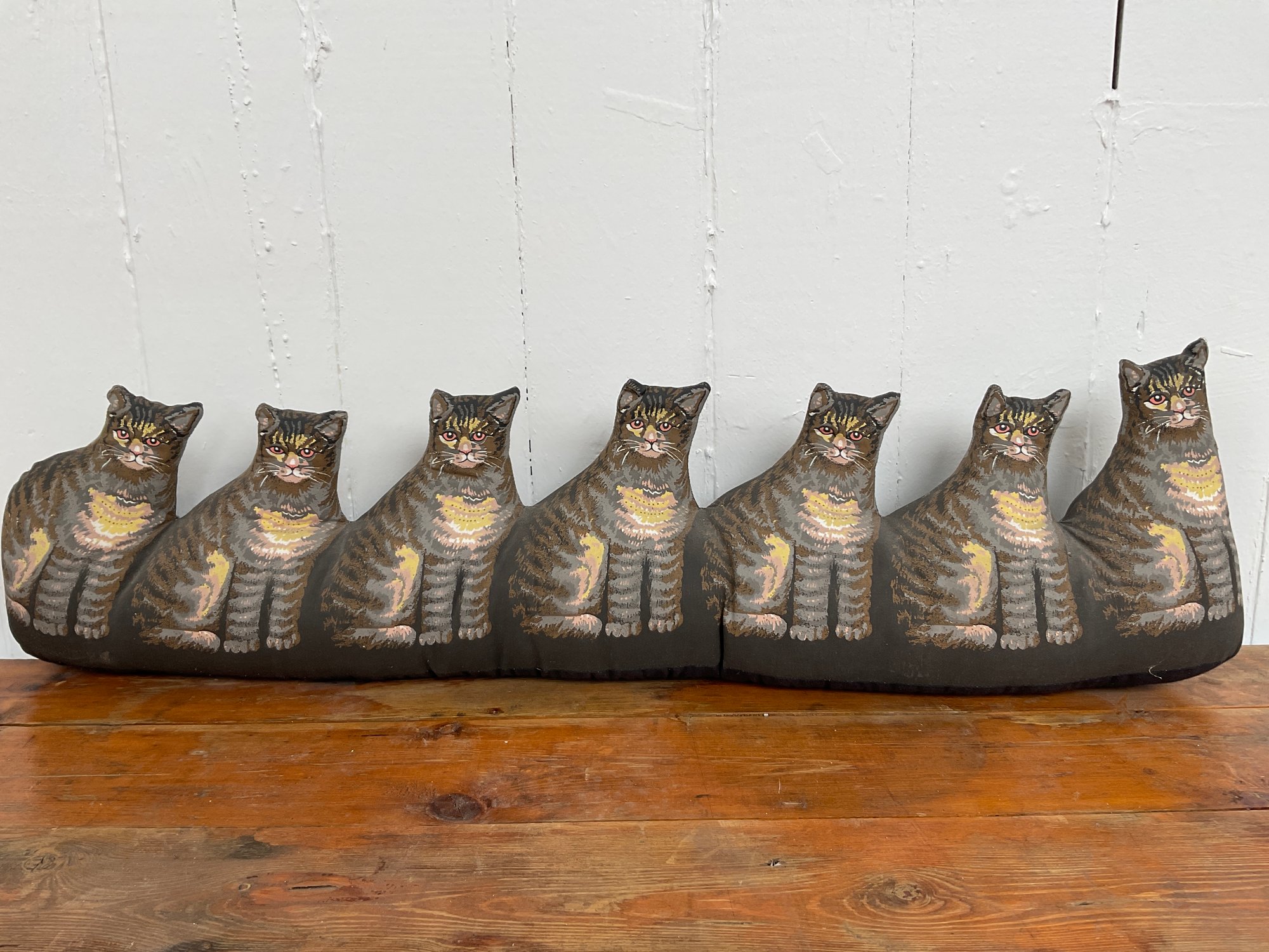135 Vintage Lillian Vernon Gray Striped Tabby Cat Stuffed Fabric