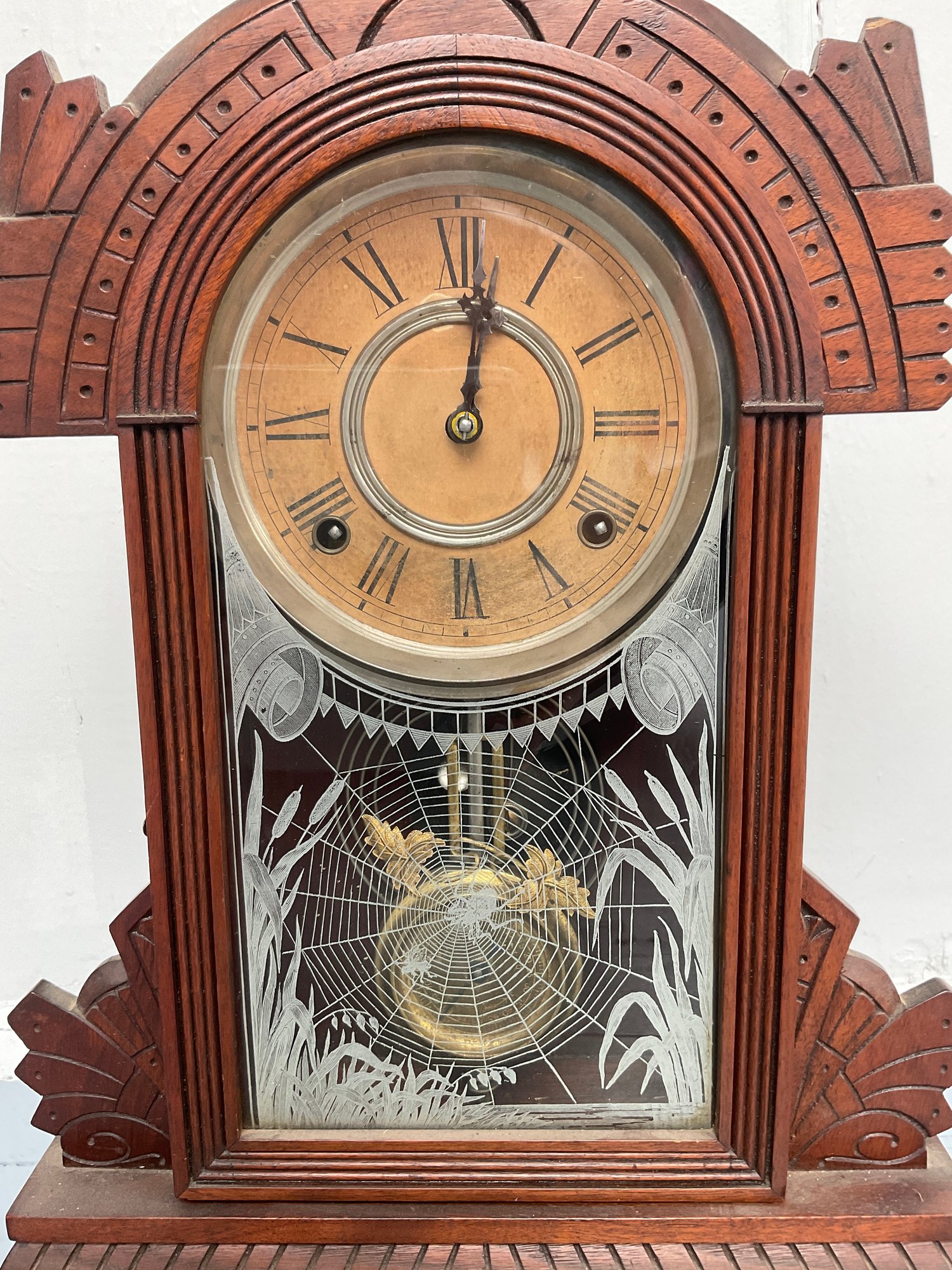 希少】Wm.L.Gilbert ☆八角掛時計 アメリカ製 アンティーク 希少】Wm.L