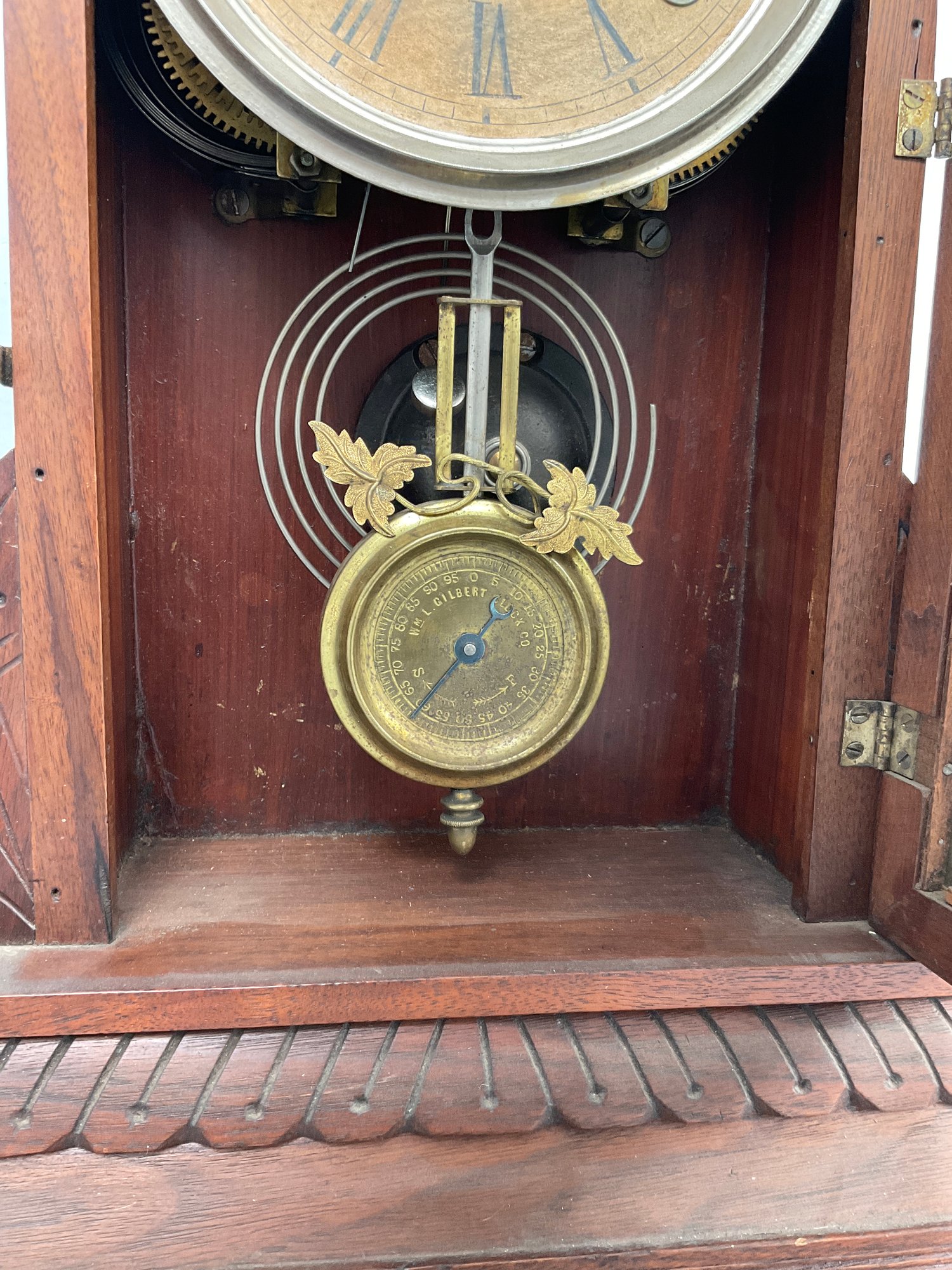 希少】Wm.L.Gilbert ☆八角掛時計 アメリカ製 アンティーク 希少】Wm.L
