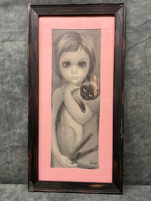 182 Margaret Keane My Kitty Big Eyes Framed Print #3330