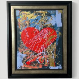 #131 Dominic Pangborn 'Sgraffito Valentine' Giclee On Canvas