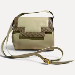 #157 Vintage Salvatore Ferragamo Leather And Snakeskin Crossbody Shoulder Bag