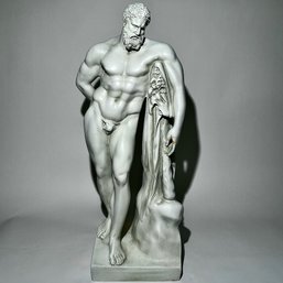 #037  Large Standing 30' Tall Farnese Hercules Statue, Resin