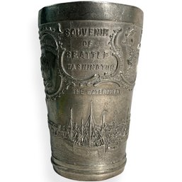 #073 Vintage Pewter Seattle Souvenir Cup 3.5'