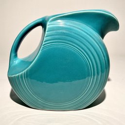 #074 VINTAGE Large Homer Laughlin Fiesta Juice Pitcher, Periwinkle 6'