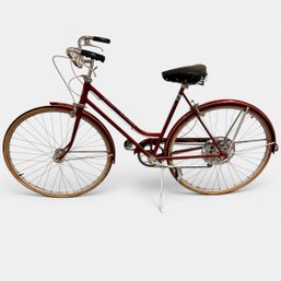 #005 Vintage Schwinn Red Suburban Bicycle 41' X 31.5'