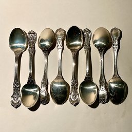 #330 Set Of Eight (8) Vintage Collectible Reed & Barton Francis I Sterling Silver Spoons 391g-  6.75'