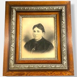 #278 Antique 19th-Century Woman Portrait Photograph 30' X 27'