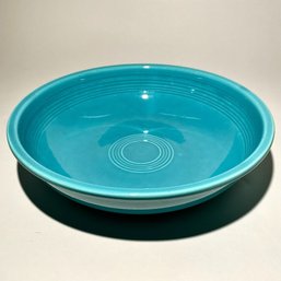 #058 Vintage Homer Laughlin Fiestaware Serving Bowl, Turquoise 10.5'
