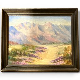 #235 Vintage Original Oil Landscape Universal Arquati Framed Painting 11.75' X 9.5'