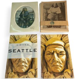 #076 Collection Of Historical Prints And Books With Princess Angeline And Chief Seattle 6.75' X 4.5'