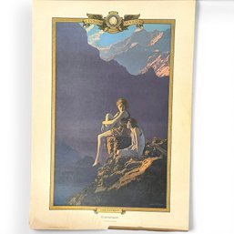 #238 Maxfield Parrish 'Contentment' 1927 Edison Mazda Calendar Print 36' X 25'