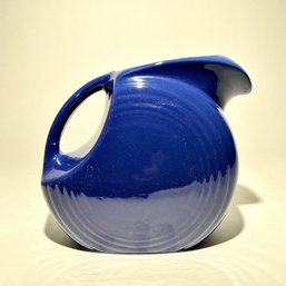 #071 VINTAGE Large Homer Laughlin Fiesta Juice Pitcher, Cobalt 8'