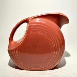 #070 VINTAGE Large Homer Laughlin Fiesta Juice Pitcher, Persimmon 8'