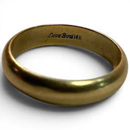 #353 Vintage 14K Yellow Gold Love Bird Ring 5.2g