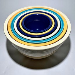#046 Full Set Of Seven (7) Vintage Fiestaware Nesting Mixing Bowls