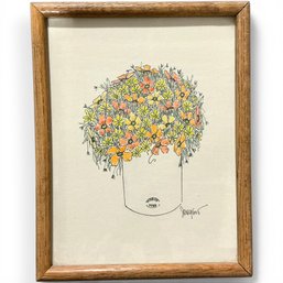 #228 Barbara Sargent Signed Framed Piece Of Original Botanical Art 12' X 9.25'