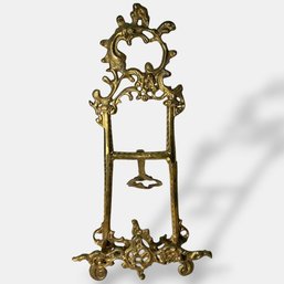 #224 Vintage Ornate Rococo Brass Easel 15.5'