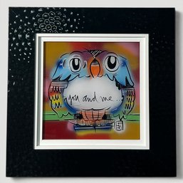 #141 David 'Lebo' Le Batard 'You & Me' Mixed Media Painting On Plexiglass 19.75' X 19.75'