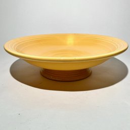 #064 VINTAGE Homer Laughlin Fiesta Footed Serving Bowl, Yellow 12.25'