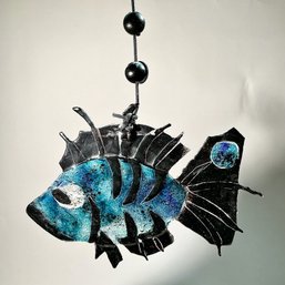 #362 Handcrafted Fused Glass Fish Wall Hanging