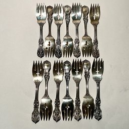 #323 Set Of Fourteen (14) Vintage Collectible Reed & Barton Francis I Sterling Silver Cocktail Forks 516g -6'