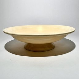 #065 VINTAGE Homer Laughlin Fiesta Footed Serving Bowl, Ivory 12.25'