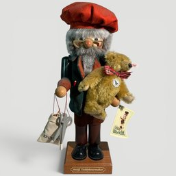 #167 RARE Christian Ulbricht 'Steiff Teddy Bear Maker' Nutcracker 17'