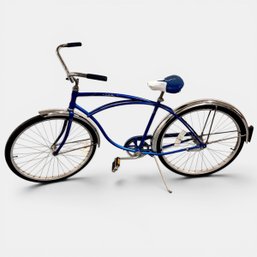 #006 Vintage Schwinn Blue Typhoon Cruiser Bicycle 42.5' X 30'