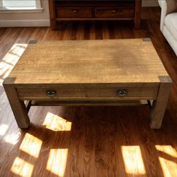 #269 Tahari Mission Style Open Coffee Table 47.5' X 19'