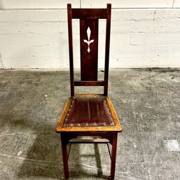 #021 Antique American Oak Side Chair