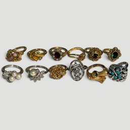 #226 Set Of Twelve (12) Vintage Avon Costume Designer Rings