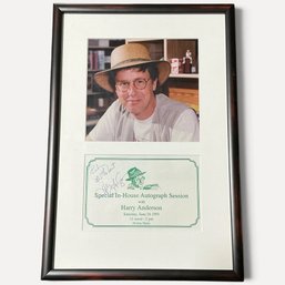 #430 Harry Anderson Autographed Framed Commemorative Display 19' X 12.75'