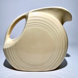 #078 VINTAGE Large Homer Laughlin Fiesta Juice Pitcher, Ivory 8'