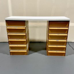 #023 Vintage 1970s Beige Stacking Drawers/ Table Desk By Simon Fussell For Kartell