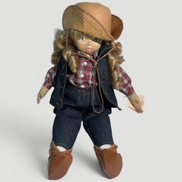 #182 Vintage Dolls By Pauline Cowgirl Doll 21'