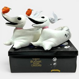 #302 Pair Of Disney Nightmare Before Christmas Zero Plush Slippers