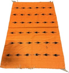 #257 Vintage Navajo Style Throw Rug 79' X 50'