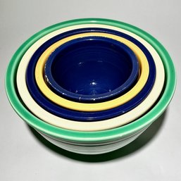#047 RARE Vintage Homer Laughlin Fiesta Nesting Mixing Bowls
