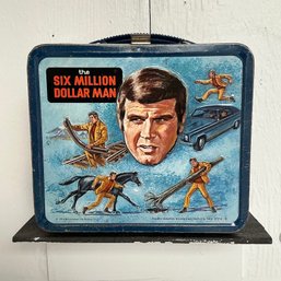 #037 Vintage 1974 'Six Million Dollar Man' Metal Lunchbox