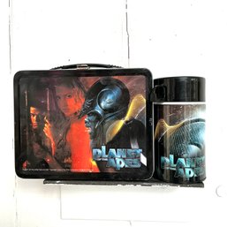 #042 Early 2001 'Planet Of The Apes' Metal Lunchbox And NECA Thermos