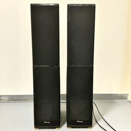 #344 Pair Of Vintage Mirage OM-6 Floor-standing Speakers 45' X 9.75'