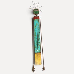 #221 Tommy Signed 'Story Totem' Mixed-Media Wall Sculpture 51' X 10'